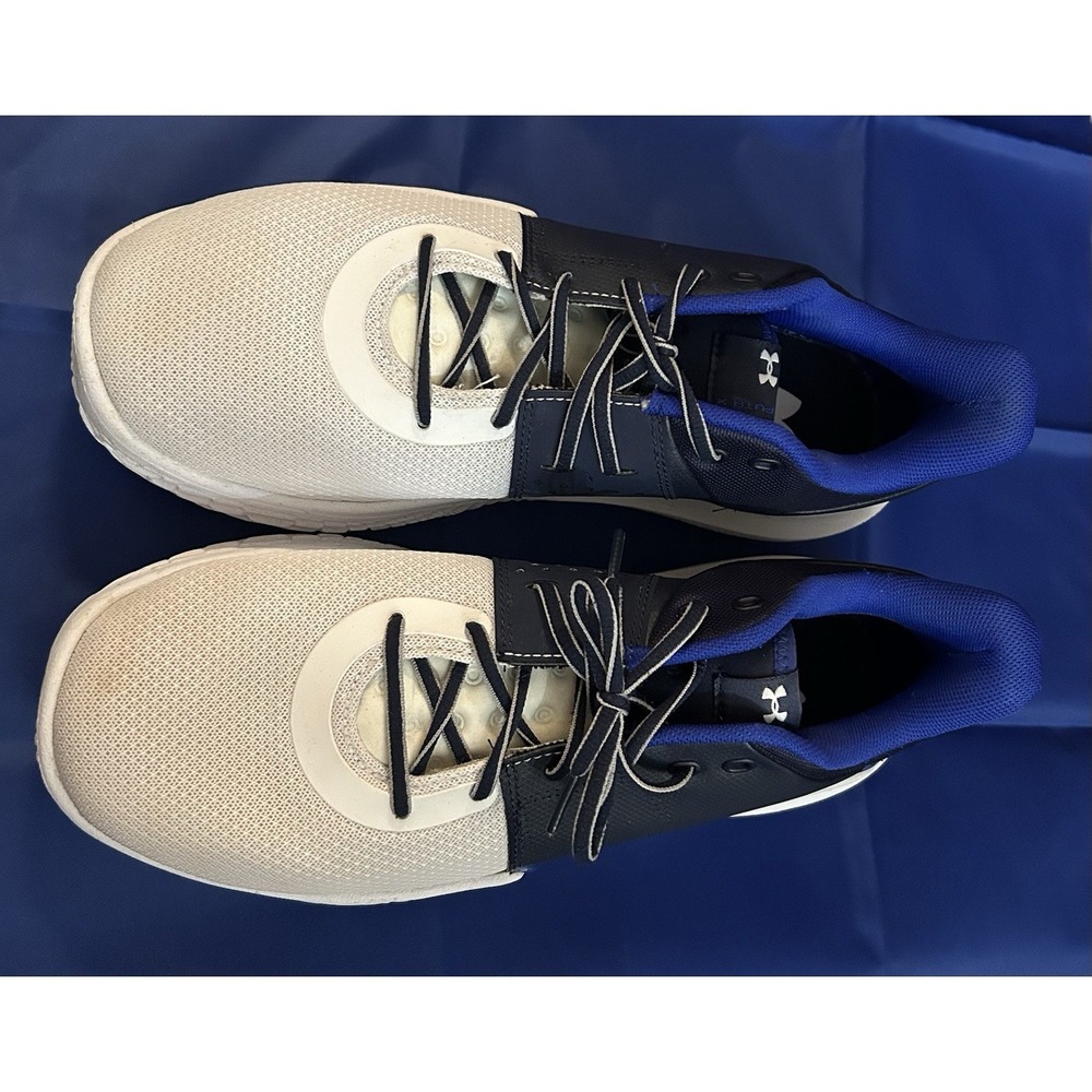 REDUCED!  Men's Under Amour Basketball Shoes Size 12 1/2 Flow FUTRX White/Marine